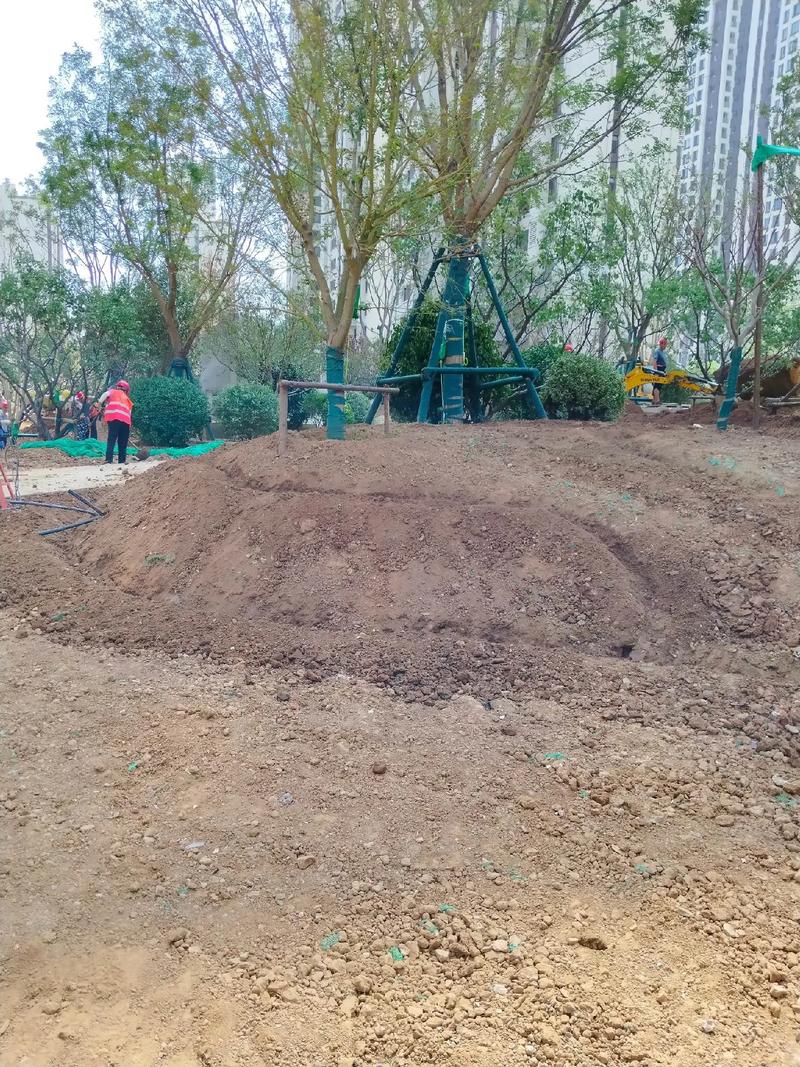 地形整理,苗木種植!#園林綠化工程 #施工現場實拍