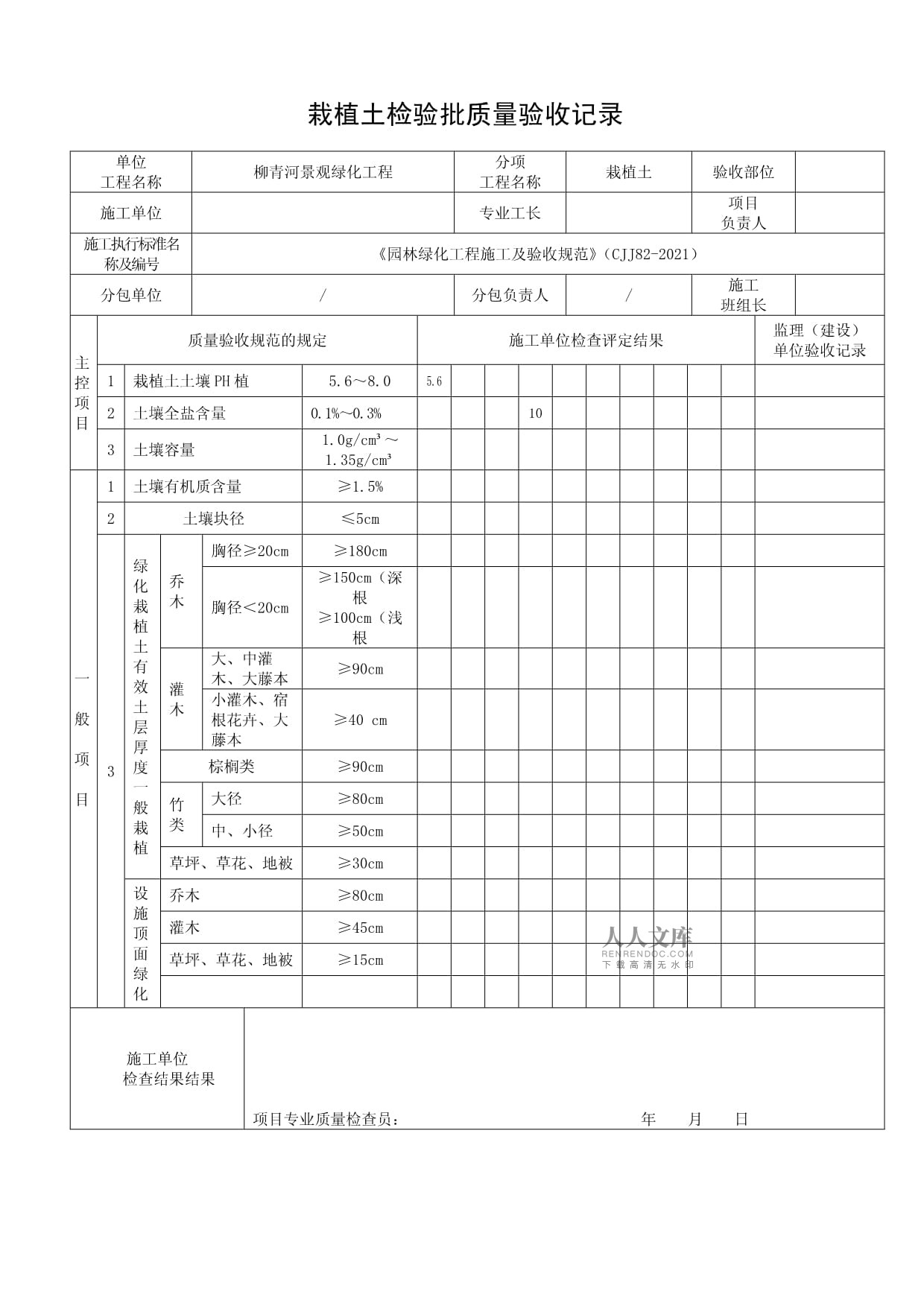 《園林綠化工程施工及驗(yàn)收規(guī)范》表格3優(yōu)質(zhì)資料